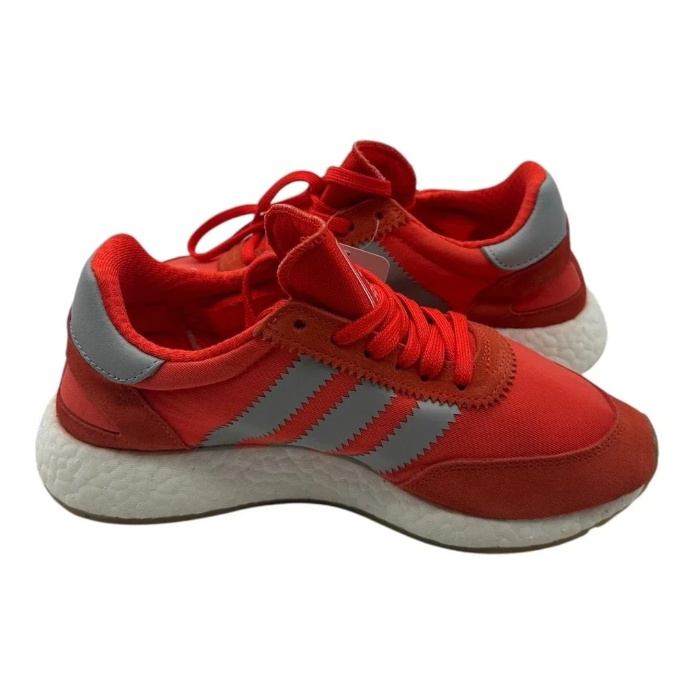 Adidas Iniki Runner Boost Running Shoes Womens Sz 9 Orange Sneakers BA9998